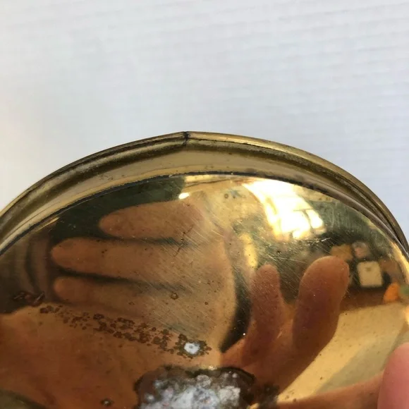 Classic Blue and White Ceramic Jar with Gold Lid - Picture 6 of 16